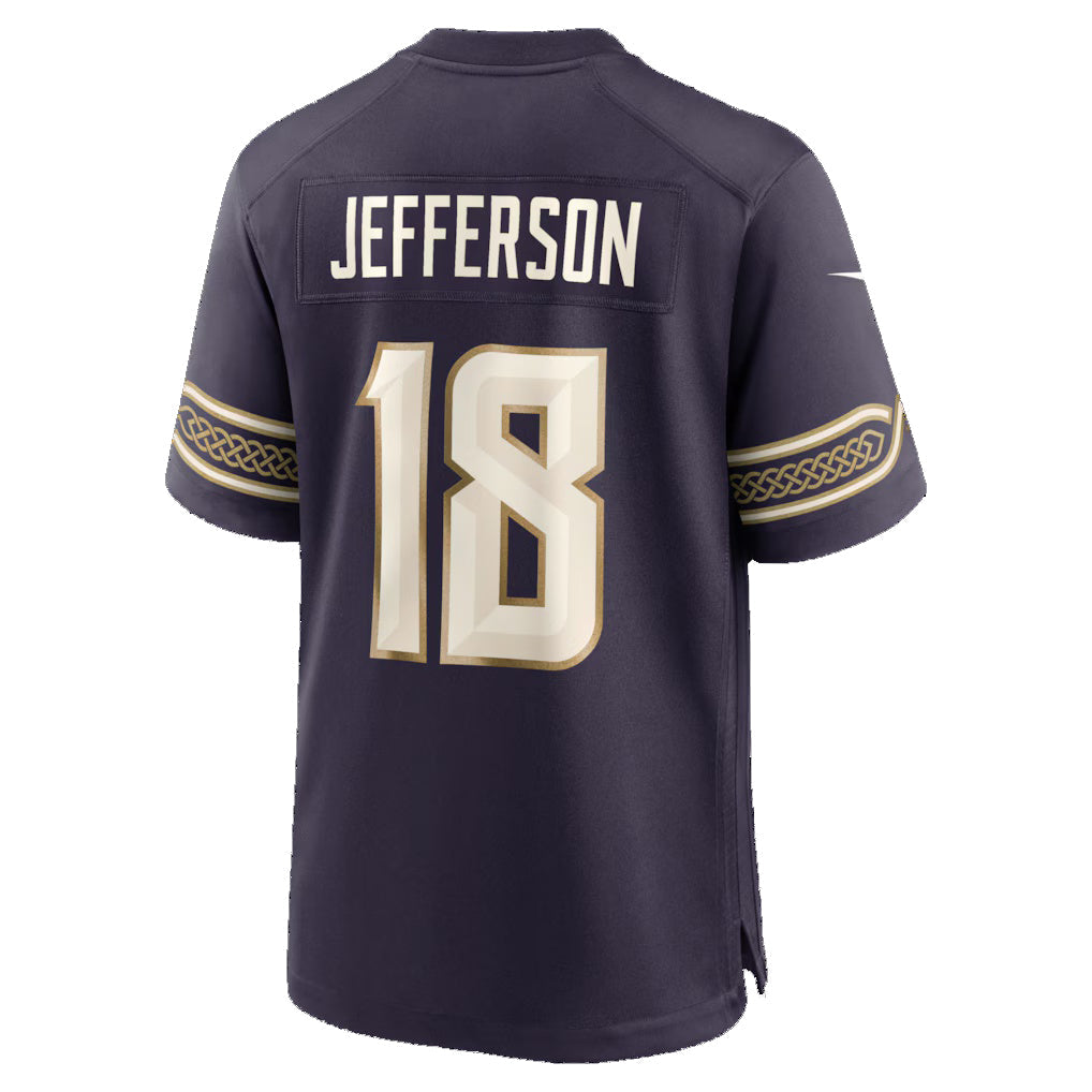 MN.Vikings #18 Justin Jefferson Purple 2026 Rivalries Collection Game Football Jersey