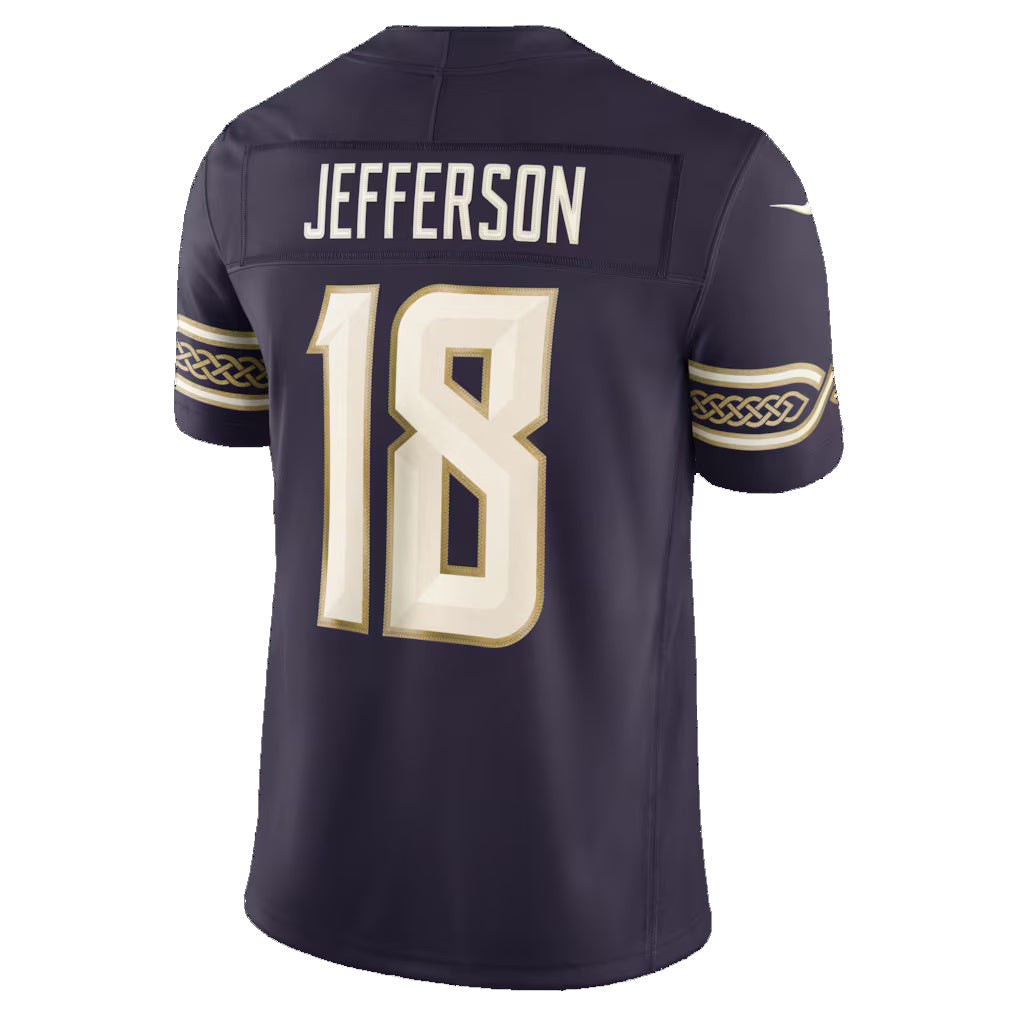 MN.Vikings #18 Justin Jefferson Purple 2026 Rivalries Collection Stitched Limited Football Jersey