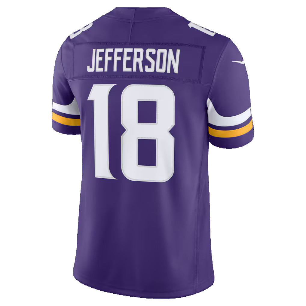 MN.Vikings #18 Justin Jefferson Purple Team Vapor F.U.S.E. Stitched Limited Football Jersey