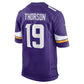 MN.Vikings #19 Brett Thorson Purple Team Game Football Jersey