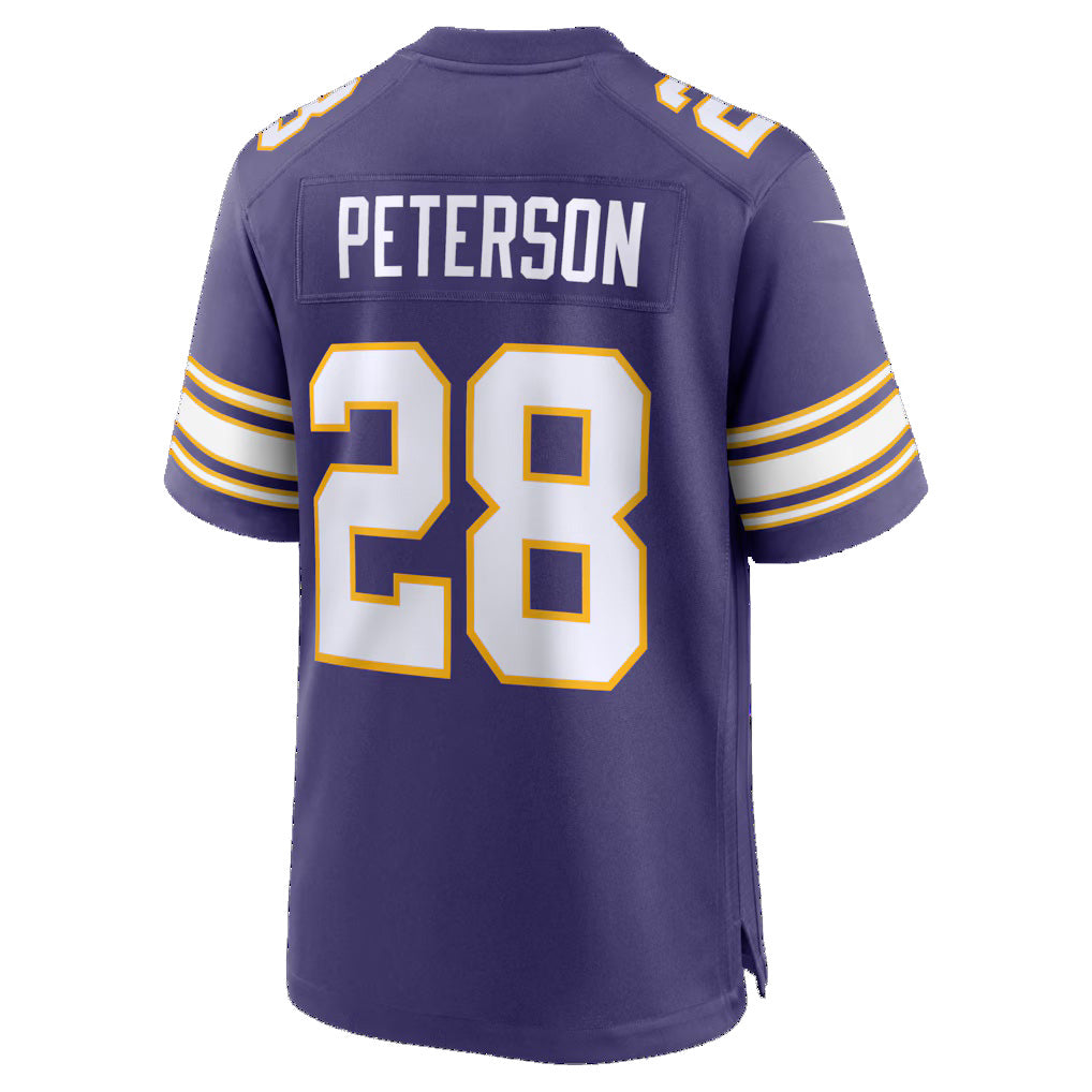 MN.Vikings #28 Adrian Peterson Purple Alternate 2 Classic Retired Game Football Jersey