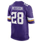 MN.Vikings #28 Adrian Peterson Purple Team Retired Game Football Jersey
