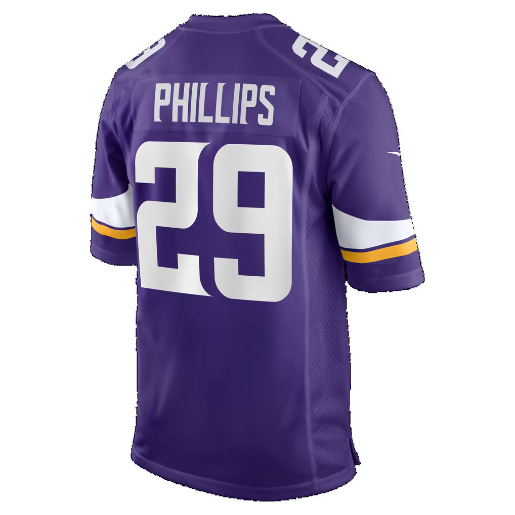 MN.Vikings #29 Jacob Thomas Purple Team Game Football Jersey