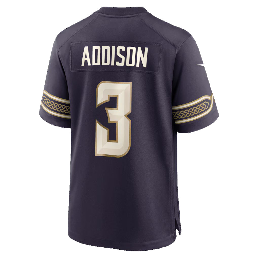 MN.Vikings #3 Jordan Addison Purple 2026 Rivalries Collection Game Football Jersey