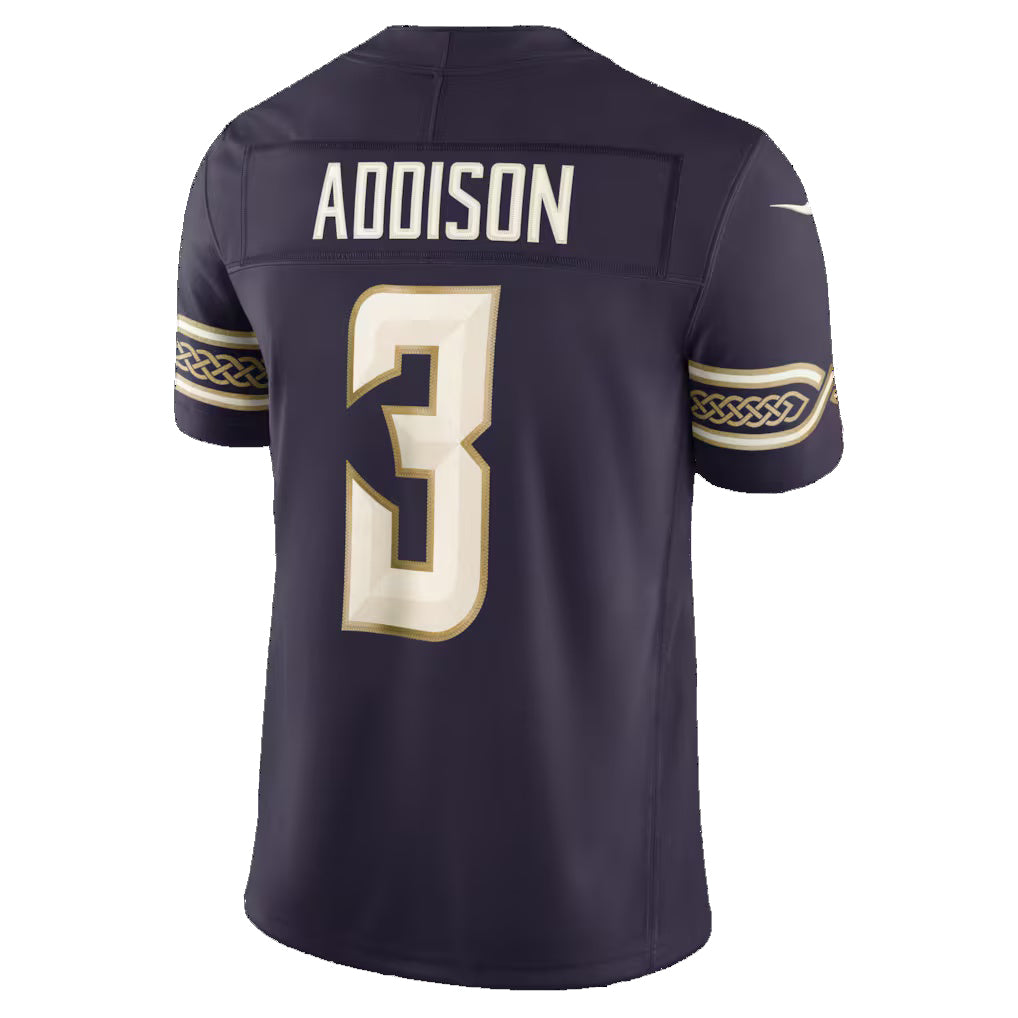 MN.Vikings #3 Jordan Addison Purple 2026 Rivalries Collection Stitched Limited Football Jersey