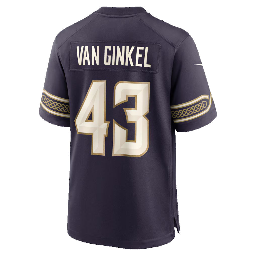 MN.Vikings #43 Andrew Van Ginkel Purple 2026 Rivalries Collection Game Football Jersey