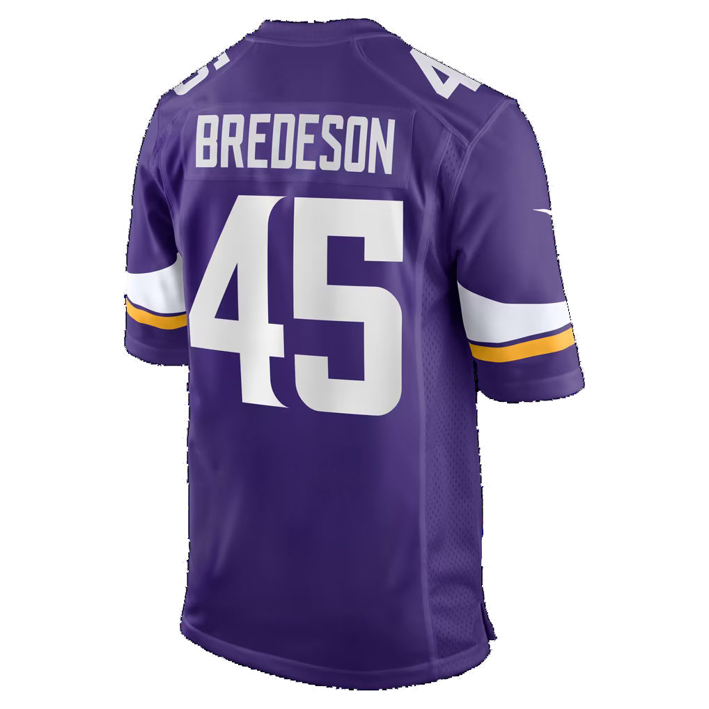 MN.Vikings #45 Max Bredeson Purple Team Game Football Jersey