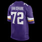 MN.Vikings #72 Ryan Van Demark Purple Team Game Stitched American Football Jerseys