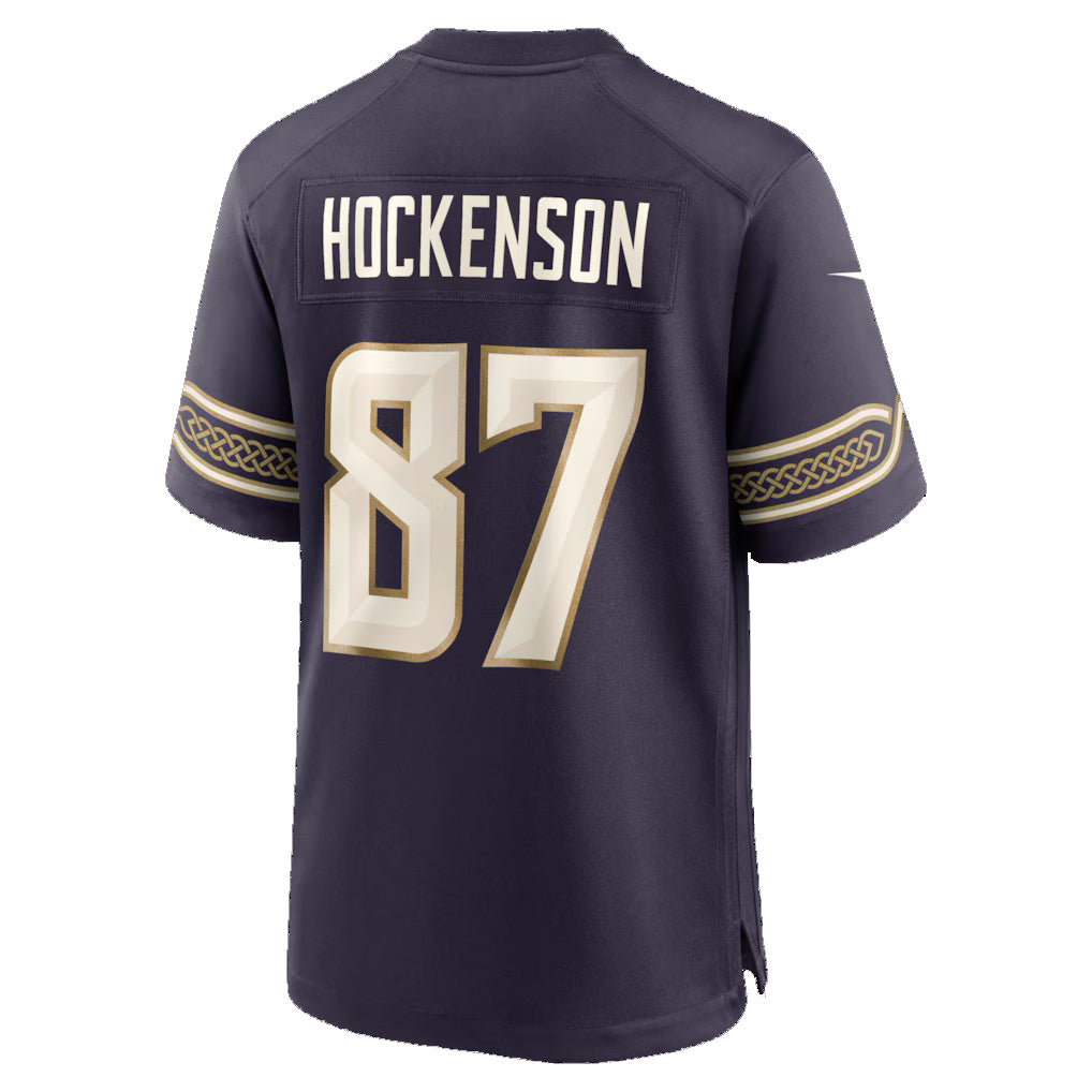 MN.Vikings #87 T.J. Hockenson Purple 2026 Rivalries Collection Game Football Jersey