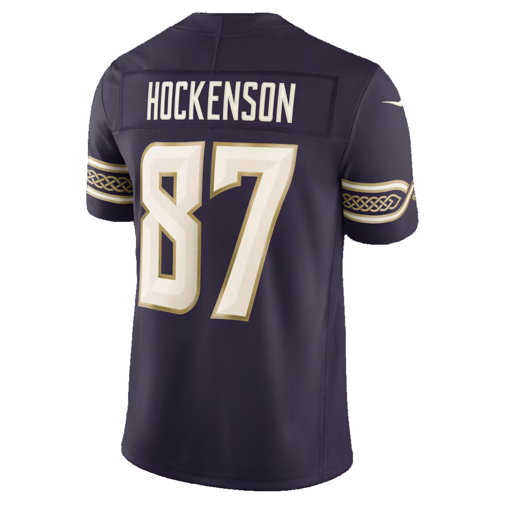 MN.Vikings #87 T.J. Hockenson Purple 2026 Rivalries Collection Stitched Limited Football Jersey