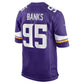 MN.Vikings #95 Caleb Banks Purple 2026 Draft First Round Pick No. 18 Team Game Stitched American Football Jerseys