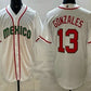 Mexico Baseball #13 Nick Gonzales White 2026 World Baseball Classic Cool Base Stitched Baseball Jersey
