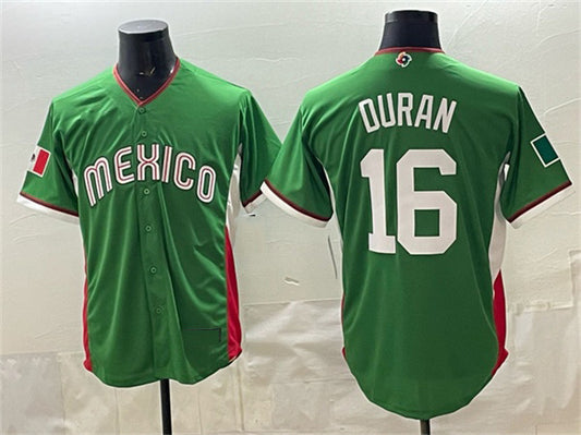 Mexico Baseball #16 Jarren Duran Green 2026 World Baseball Classic Home Stadium Stitched Baseball Jersey