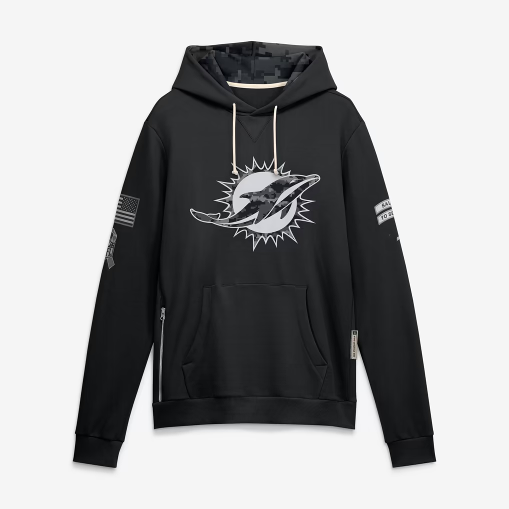M.Dolphins 2026 Salute To Service Club Pullover Hoodie Cheap sale Birthday and Christmas gifts Stitched American Football Jersey