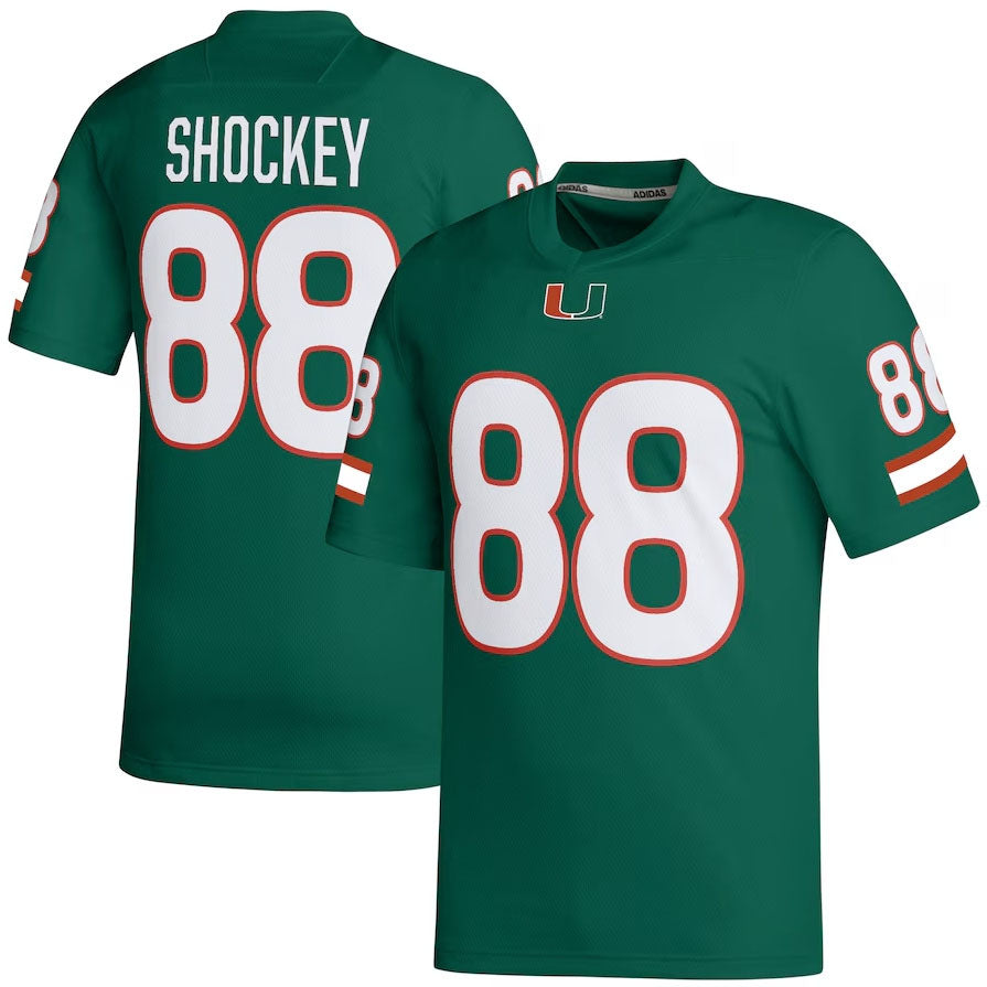 M.Hurricanes #88 Jeremy Shockey Retired Football Player Jersey - Green ...