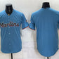 Miami Marlins Blank Blue Cool Base Stitched Jersey