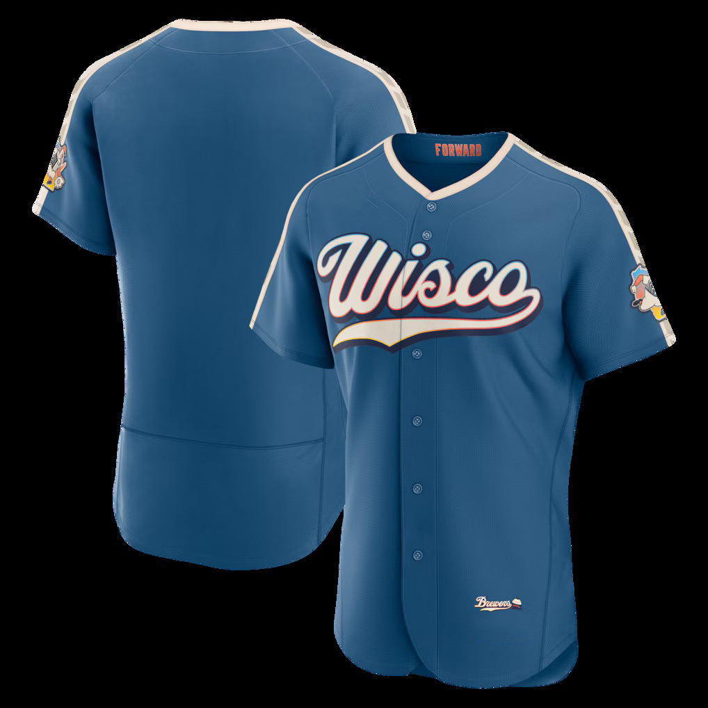 Milwaukee Brewers Mineral Blue 2026 City Connect Authentic Stitched Baseball Jersey