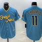 Milwaukee Brewers #11 Jackson Chourio Blue 2022 City Connect Cool Base Stitched Baseball Jerseys
