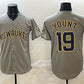 Milwaukee Brewers #19 Robin Yount Grey Home Limited Stitched Baseball Jersey