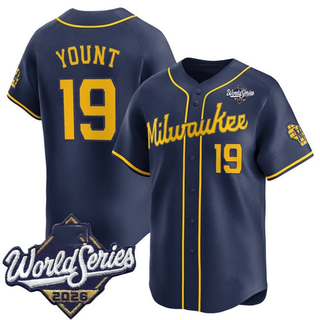 Milwaukee Brewers #19 Robin Yount Navy 2026 World Series Alternate Limited Stitched Baseball Jersey