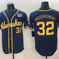 Milwaukee Brewers #32 Jacob Misiorowski Navy 2026 NLCS Patch Stitched Baseball Jersey
