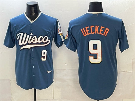 Milwaukee Brewers #9 Bob Uecker Mineral Blue 2026 City Connect Stadium Stitched Jersey