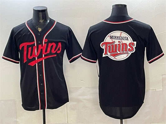 Minnesota Twins Team Big Logo 2026 Fashion Replica Black Out Stitched Jersey
