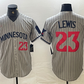 Minnesota Twins #23 Royce Lewis Number 2023 Grey Home Team Cool Base Stitched  Baseball Jersey