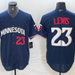 Minnesota Twins #23 Royce Lewis Number 2023 Navy Blue Cool Base Stitched  Baseball Jersey