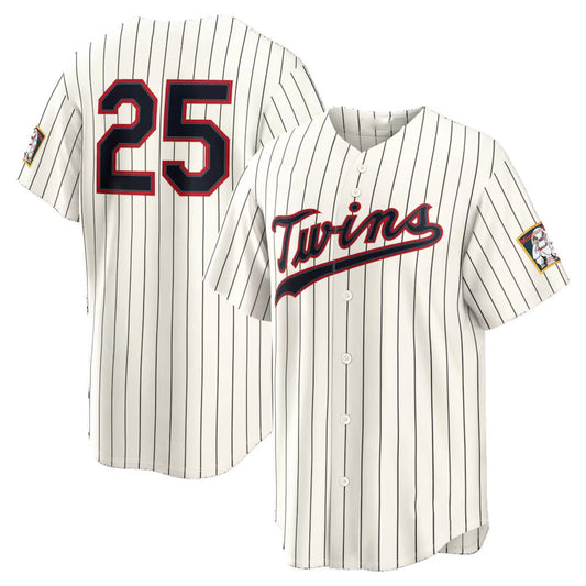 Minnesota Twins #25 Byron Buxton Cream 2026 Field of Dreams Stadium Baseball Jersey