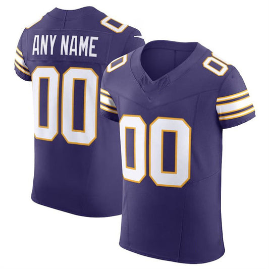 Custom MN.Vikings Purple Scarlet Vapor F.U.S.E. Elite  Jersey Stitched American Football Jerseys