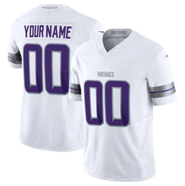 Custom MN.Vikings Active Player White F.U.S.E. Winter Warrior Limited Stitched Football Jerseys
