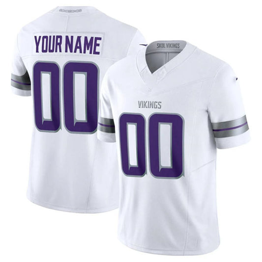 Custom MN.Vikings Active Player White F.U.S.E. Winter Warrior Limited Stitched Football Jerseys