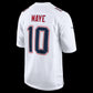 NE.Patriots #10 Drake Maye Tundra White Game Stitched American Football Jerseys