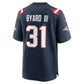 NE.Patriots #31 Kevin Byard III Navy Team Game Football Jersey