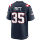 NE.Patriots #35 K.J. Britt Navy Team Game Football Jersey