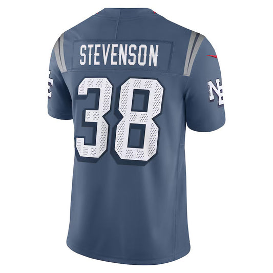 NE.Patriots #38 Rhamondre Stevenson 2025 Rivalries Collection Limited Jersey - Storm Blue Stitched American Football Jerseys