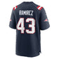 NE.Patriots #43 Jose Ramirez Navy Team Game Football Jersey