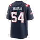 NE.Patriots #54 Darius Muasau Navy Team Game Football Jersey