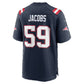 NE.Patriots #59 Khalil Jacobs Navy Team Game Football Jersey