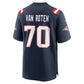 NE.Patriots #70 Greg Van Roten Navy Team Game Football Jersey