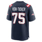 NE.Patriots #75 Alijah Vera-Tucker Navy Team Game Football Jersey