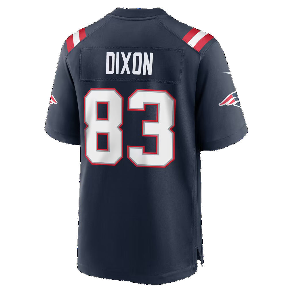 NE.Patriots #83 Kyle Dixon Navy Team Game Football Jersey