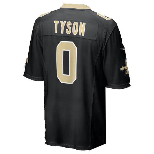 NO.Saints #0 Jordyn Tyson Black 2026 Draft First Round Pick No. 8 Team Game Stitched American Football Jerseys