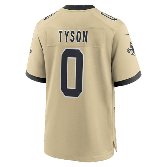 NO.Saints #0 Jordyn Tyson Gold 2026 Draft First Round Pick No. 8 Alternate Game Stitched American Football Jerseys