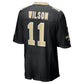 NO.Saints #11 Zach Wilson Black Team Game Football Jersey