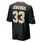 NO.Saints #33 Anfernee Jennings Black Team Game Football Jersey