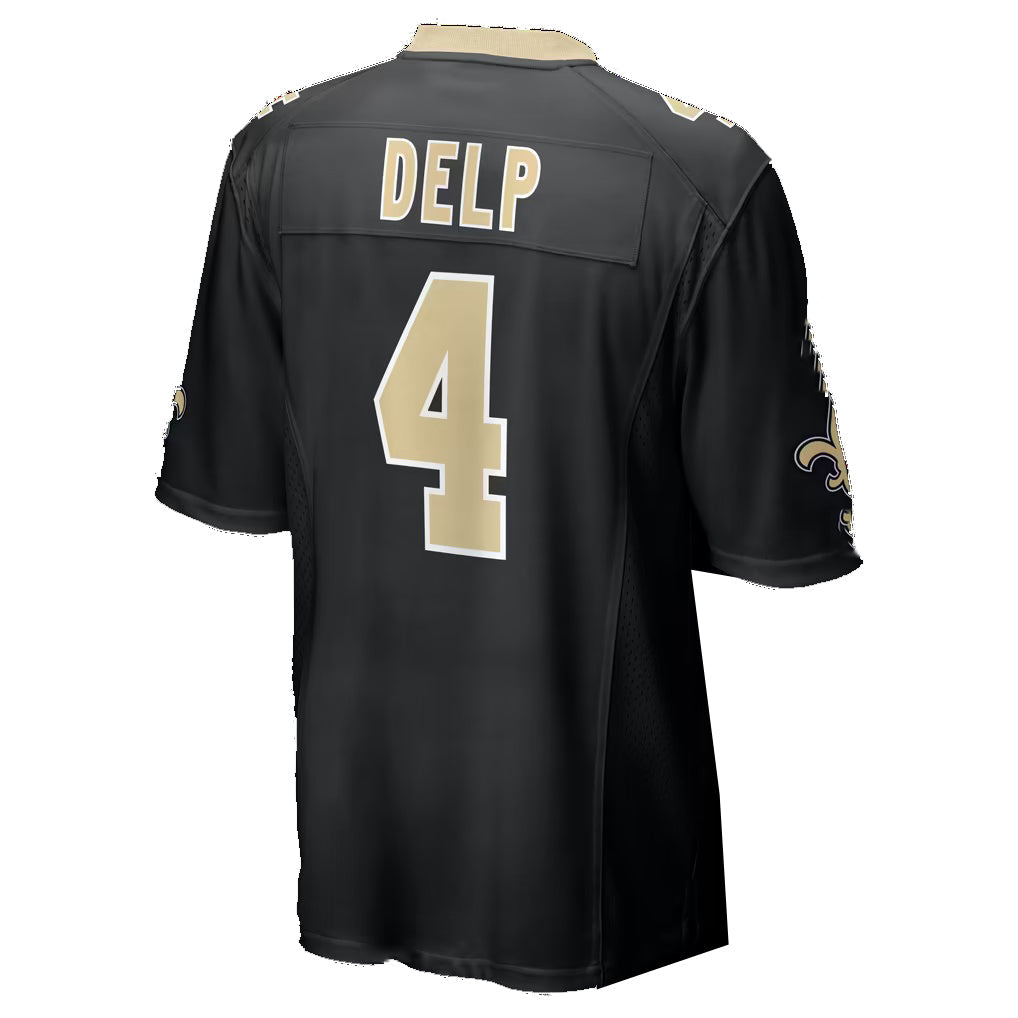 NO.Saints #4 Oscar Delp Black Team Game Football Jersey