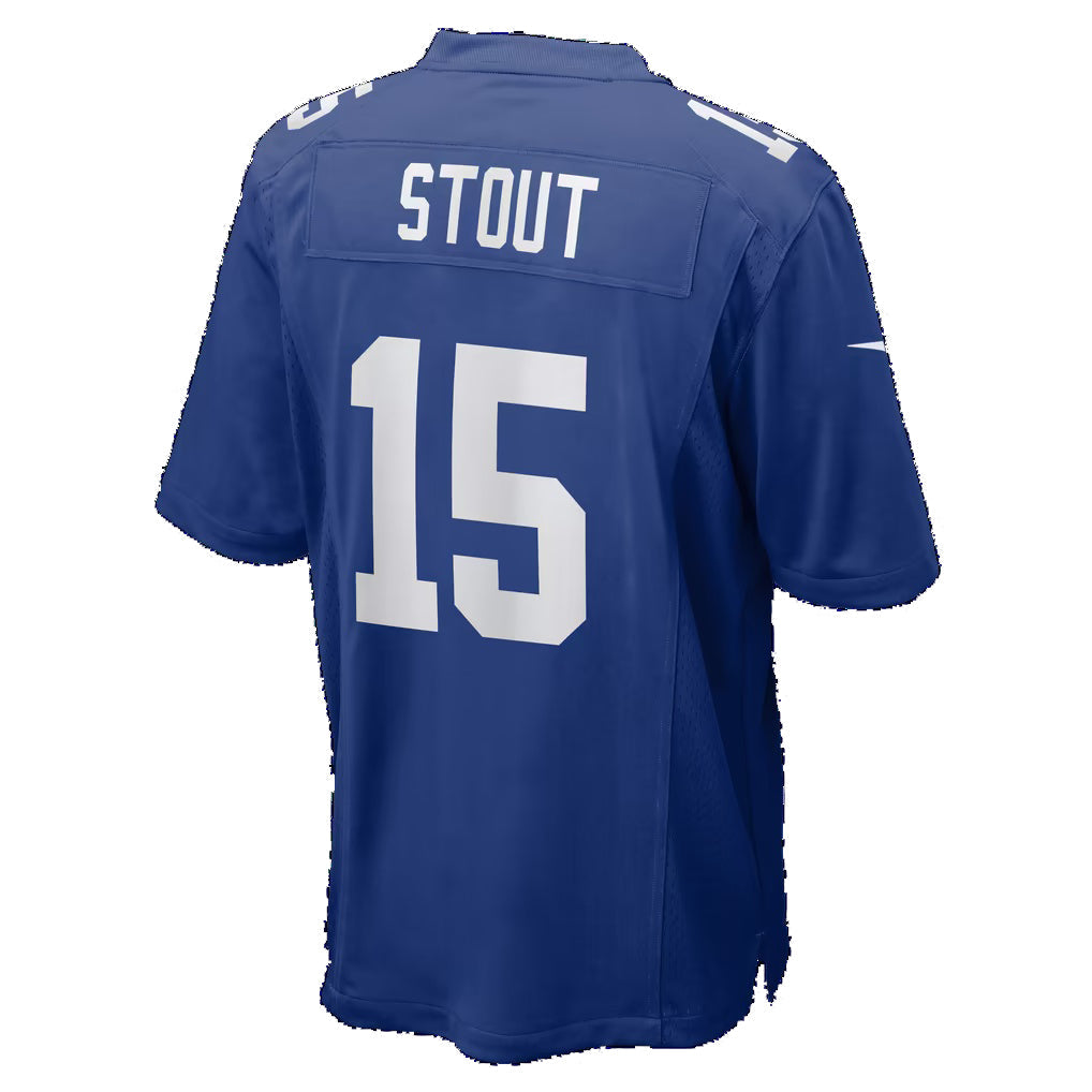 NY.Giants #15 Jordan Stout Royal Team Game Football Jersey