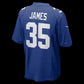 NY.Giants #35 LaMareon James Royal Team Game Stitched American Football Jerseys